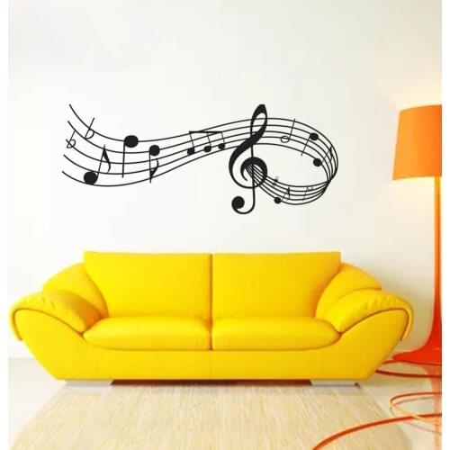 Wall Sticker Decor Music Notes Melody Wall Bedroom Office Christmas Musical Wall Door Window Room Decor House Decoration