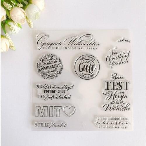 German Wishes Series 3 Clear Stamps/Seals For DIY Scrapbooking/Card Making/Album Decorative Silicone Stamp Crafts