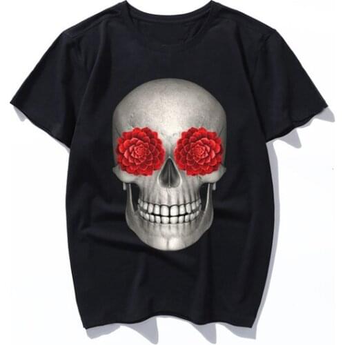 Cactus flower skull 2019 Newest Fashion Printed T-Shirt Mens Summer Cool Design Tops Funny Custom Hipster Tees