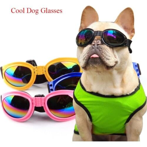 Dogs Pets Accessories Pull Wind Fashion Foldable Pet Glasses Dog Sunglasses Windproof and Moth Proof Sunglasses Pet Supplies