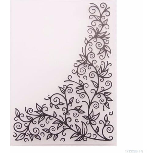 Plastic Embossing Folder Template DIY Scrapbook Photo Album Card Making Decoration Craft Flower Corner
