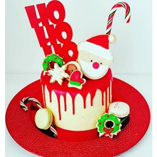 Merry Christmas Acrylic Cake Topper Snowman Letters Cupcake Topper for Xmas Party Christmas Cake Decorations 2020 Happy New Year