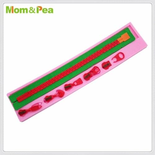 Mom&Pea MPA1876 Zipper Shaped Silicone Mold Cake Decoration Fondant Cake 3D Mold Food Grade