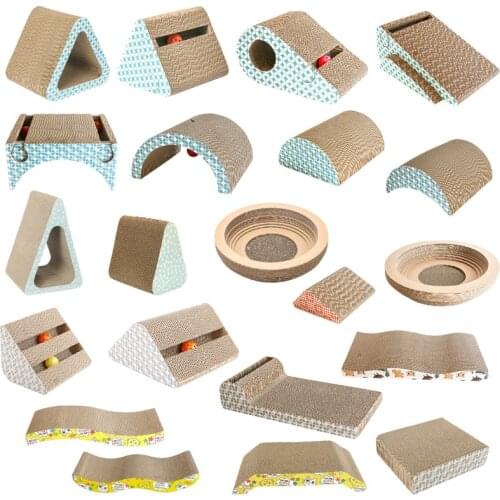 Select a variety of scratch board cat toys supplies corrugated cat claw grinding