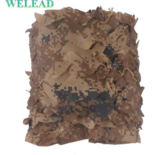 WELEAD 2.5M Digital Desert Reinforced Military Camouflage Nets Sand Beige for Hunting Outdoor Awning Garden Terrace Pool Shelter