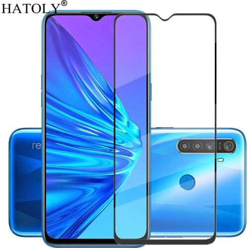 Protective Glass on Realme 5S Phone Screen Protector For Oppo Realme 5S Tempered Glass HD Full Glue Coverage Glass For Realme 5S