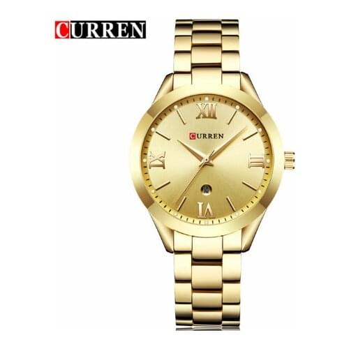 CURREN 9007 gold womens watch quartz watches luxury womens wristwatch girls watch female watch designer brand luxury women
