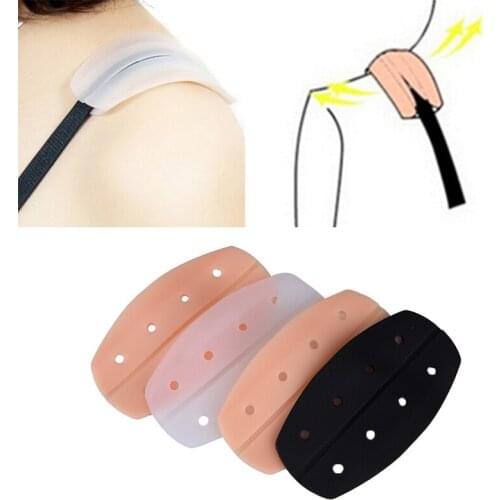 1Pcs Lady Relief Pain Bra Strap Cushions No-Slip Holder Soft Silicone Half-Transparent Anti-slip Shoulder Pads