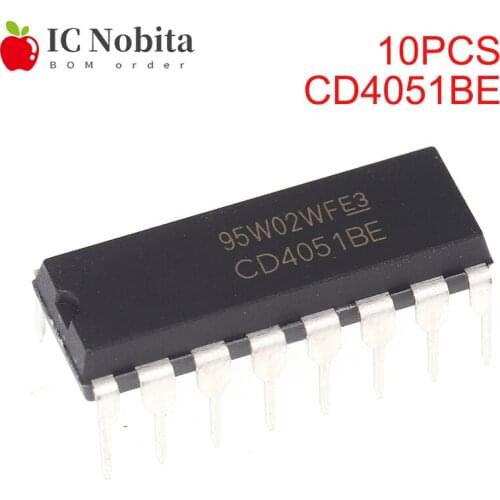10PCS CD4051BE DIP-16 CD4051 4051BE New