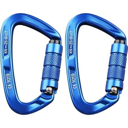 2PCS Auto Locking Carabiner Clip Carabiner Twist Lock Heavy Duty 25KN Carabiners for Climbing Camping Hiking Hammocks