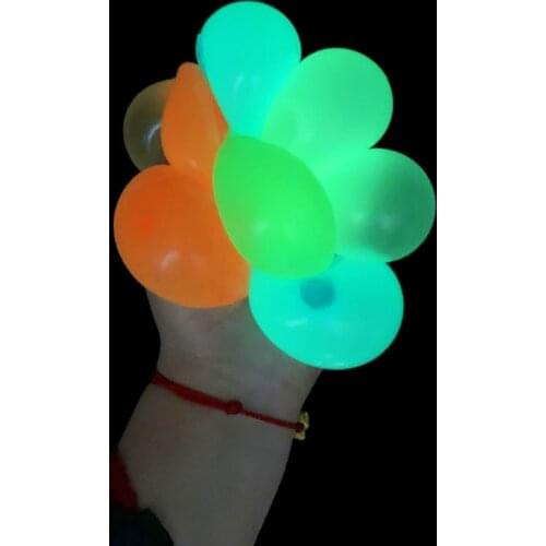 4pcs Glowing Pressure Ball In The Dark Christmas Birthday Party Wall Decoration Childrens Educational Adult Decompression Ball