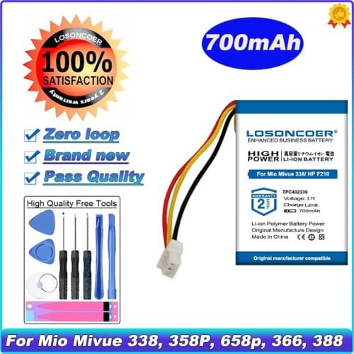 TPC402339 700mAh Battery For Abee M3, V31, V35, V51, For HP F210, F300, F310, F520, F520G, For Mio Mivue 388,For Whistler WP7