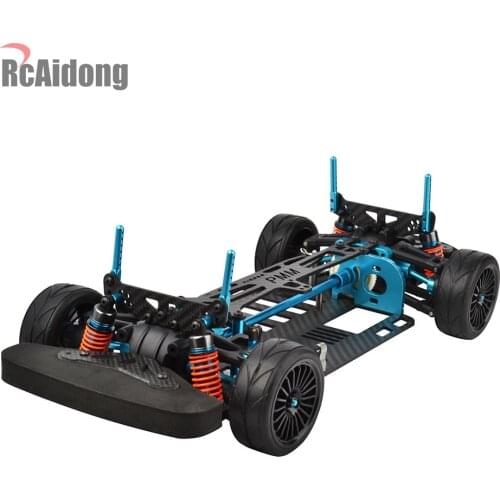 RC Aluminum/Carbon Fiber Shaft Drive 4WD Chassis RC Touring Car Frame Kit for Tamiya TT01 TT01E