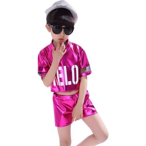 Ballroom Jazz Dance For Girls Jazz Dance Costumes for Girls Kid Hip Hop Children Performance Sequins Jazz Costumes For Girl