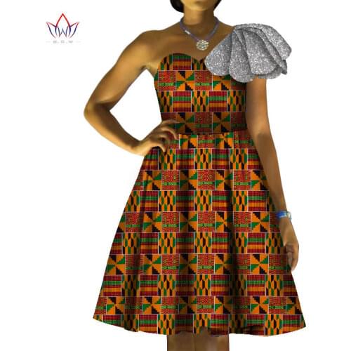 BRW Women Summer Dresses Fashion Lady Dress 6XL Vestidos De Festa Longo Dashiki African Elegent Dresses with Decoration WY8777