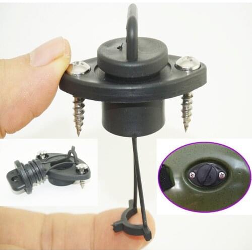 BLACK COMPLETE DRAIN PLUG BUNGS - FOR BOAT/MARINE/ESKY BUNGS COARSE THEAD