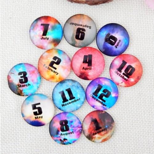 Digital Pattern Glass Mosaic Cabochons Mosaic Printed Glass Dome Cabochons Mosaic Tiles for Crafts