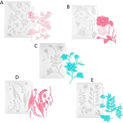 Rose Flower Lily Leaves Floral Theme UV Resin Silicone Mold Epoxy Resin Mould