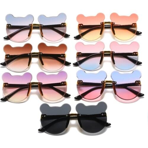 New Butterfly Children Sunglasses Cat Blue Pink Glasses Girls Cute Kids Eyeglasses Colored Lenses Boys Baby Shades Vogue Glasses