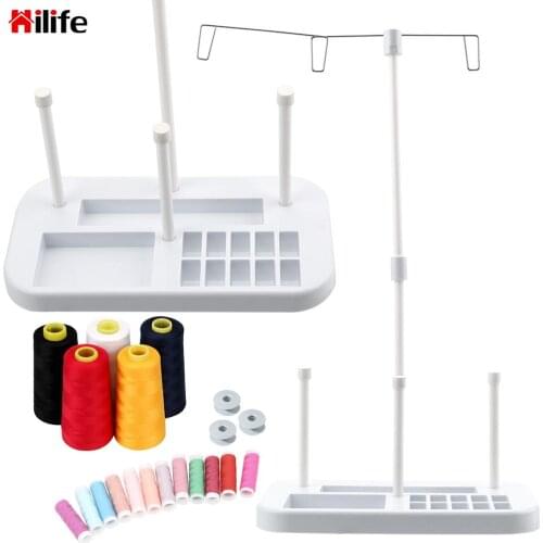 Sewing Machine Needle Thread Bobbin 3 Embroidery Thread Spools Holder Stand Sewing Tools for Home Sewing Machine Spool Kit