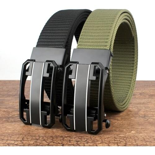 Men Weave Canvas Mens Waist Belt Casual Jeans Belt Needle Buckle-Belt Male Tactical Belt High Quality Strap Homme Waist Belt