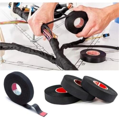 Home Tools Wiring Tape Protection Flame Retardant Electrical Insulation Adhesive Cloth Car Cable Heat Resistant Harness15 Meter