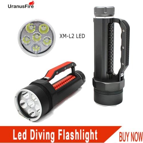 Diving Light 6*L2 7200LM led Diving Flashlight Waterproof Lamp Scuba Submersible Underwater 100M Work Torch 32650 Batteries