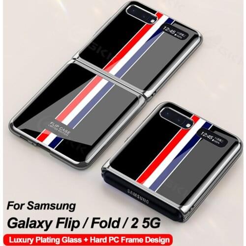 GKK Original Case For Samsung Galaxy Z Fold 2 Flip Case Luxury Plexiglass Plating Protective For Samsung Z Fold 2 Flip 5G Cover