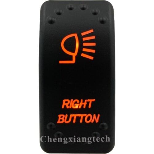 Orange Led Light - Car Boat Caravan Marine Rocker Switch- Laser Eatched- Right Button- for Carling ARB NARVA 4X4 -Waterproof
