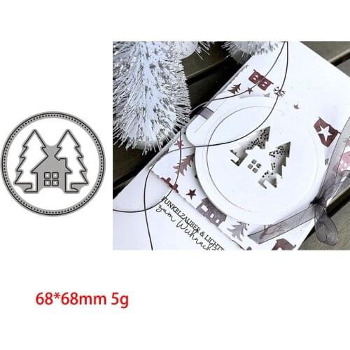 Round house label 2021 Metal Cutting Dies for DIY Scrapbooking Craft Dies Greeting Card Making Embossing