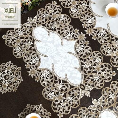 Cound lace mantel Embroidery Table Runner Pastoral Fabric Tea table cloth,oven Table mat table Cover for decoration tapetes