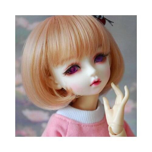BJD doll imitation hair is suitable for 1/3 1/4 1/6 SD size fashion girl doll air bangs pear curly short hair imitation mohair