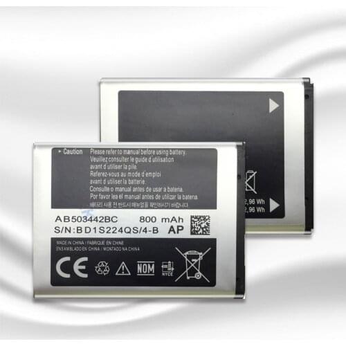 Mobile Phone Battery for Samsung SGH-B110 E570 E578 J700 J700i J700v J708 E578 J700 J708i J708 T509 Battery AB503442BC+ Track NO