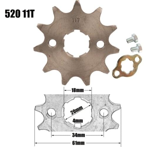 Motorcycle 520 20mm 11T Front Engine Sprocket For Honda Lifan ZongShen YCF ATV Quad Dirt Pit bike Buggy