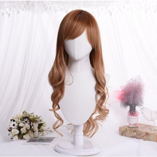 Cartoon Fashion Wigs Women Hair Girl Kawaii Lolita Cosplay Wig Heat Resistant Synthetic Wig Halloween Carnival Party Daily Wig