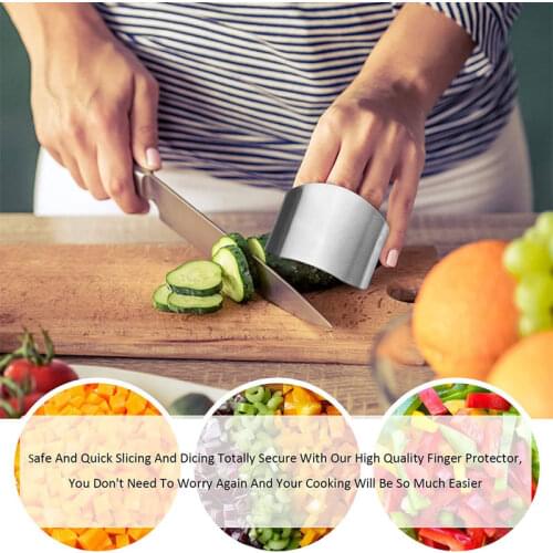 Finger Protectors Cutting Creativity Tool Avoid Hurting When Slicing Dicing Stainless Steel Finger Guard Kitchen Accessorie Tool