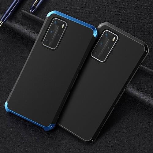 Anti-fall Metal Frame P40 Plastic Back For Huawei P40 Aluminum Alloy Mobile Bumper For HUAWEI P40 Case Cover+Gift