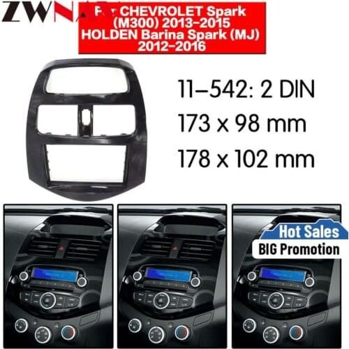 Car DVD Player frame For 2013-2015 Chevrolet Spark 2DIN UV Black Auto AC Black LHD RHD Auto Radio Multimedia NAVI fascia