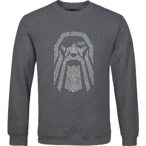 Mens Casual Pullover Hip Hop Streetwear 2020 Fashion Fleece hoodies spring Autumn Odin Vikings New crew neck Homme Sweatshirts