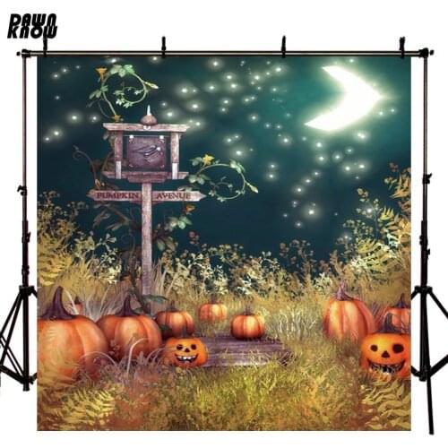 DAWNKNOW Withered Grass Vinyl Photography Background For Baby pumpkin Photo Shoot Backdrop For Halloween Photo Studio HA-049