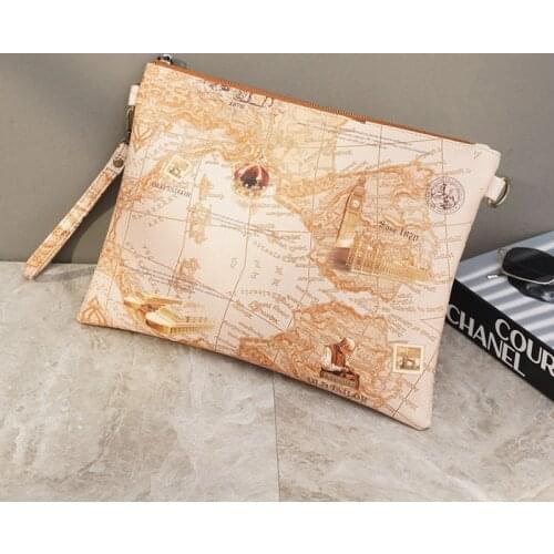 Vintage Design Clutch Bags for Men 2021 Unisex Fashion Print Handbags Casual Travel Storage Bag Male Brand Trend iPad Bags Purse