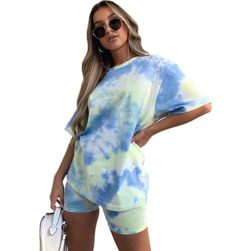 Fanceey Sports Suits Two Pieces Set Women Short Sleeve O Neck Top Short Pants 2 Pieces Set Tracksuits Women T-shirt Outdoor Wear