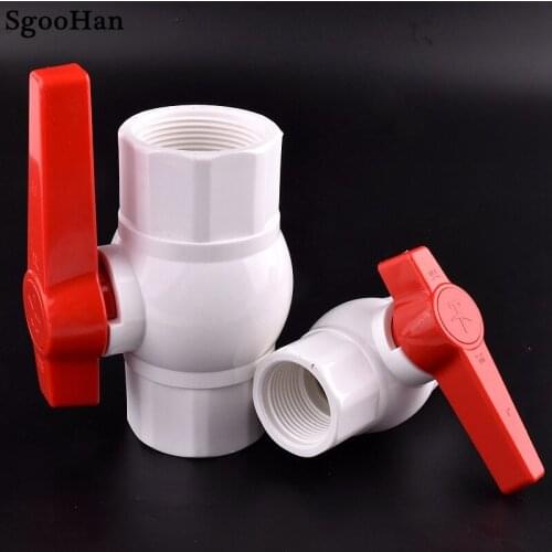 1PC 1/2 ~ 2 Inch Female Thread UPVC Pipe Ball Valve Aquarium Fish Tank Drainage Joint Water Pipe Coupler Adapter Connector Valve