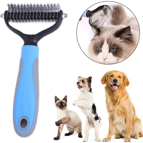 1PCS Pet Grooming Comb Portable Professional 16-Teeth Pet Dematting Comb Brush Grooming Tool for Dogs Pet Products