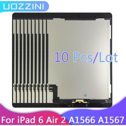 10pcs/Lots For iPad 6 Air 2 A1567 A1566 9.7'' High Quality LCD Display Touch Screen Digitizer Assembly Replacement 100% Tested