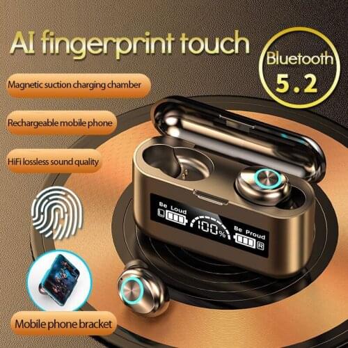 5.2 Earphones X35 Arch Screen Digital Display 2000mAh Charging Box Touch Wireless Headphone Headsets With Microphone