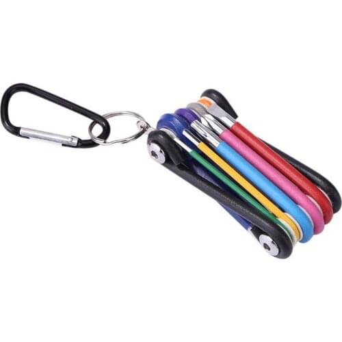 9Pcs Folding Hexagon Wrench Set Key Hex Wrench Set Metric System Inner Hexagon Spanner Portable Allen Wrench Screw Repair Tools