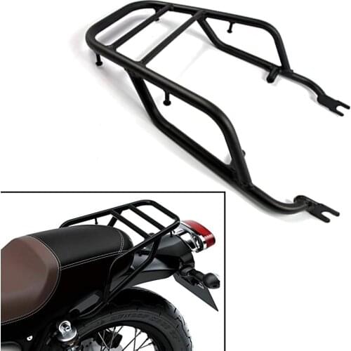 Motorcycle Rear Shelf And Backrest Luggage Rack Sissy Bar Touring Tail Rail Cargo Carrier Hold For KAWASAKI W800 W650 W400 Black