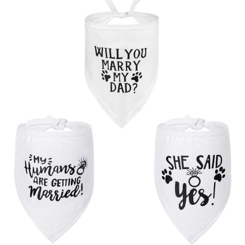 White Single-sided Strappy Dog Saliva Towel for Wedding Banquet Cat Fashion Scarf Wedding Pet Triangle Scarf Pet Accessories