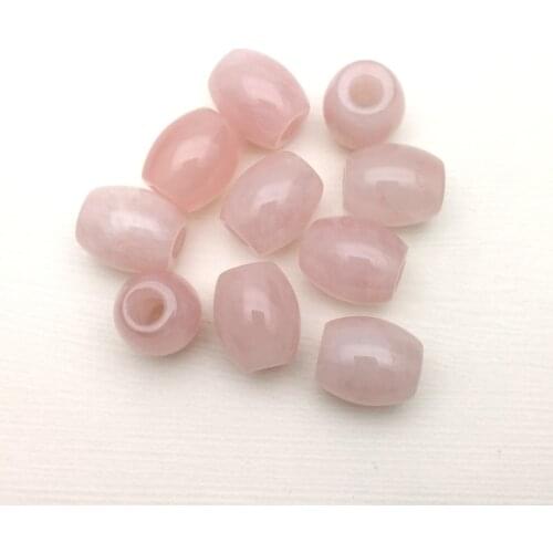 Free shipping fashion good quality natural pink crystal stone barrel beads for jewelry Accessories 16x18mm 12pcs/lot